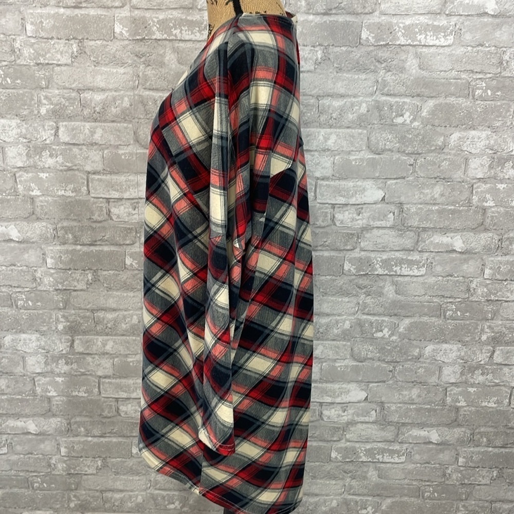 Very J Plaid Open front Cardigan - Picture 2 of 5